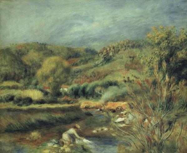 Pierre Renoir The Wasberwoman Sweden oil painting art